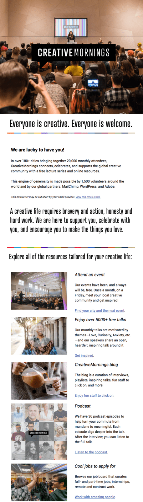 welcome to creative mornings