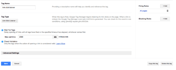 Link Click Listener in Google Tag Manager