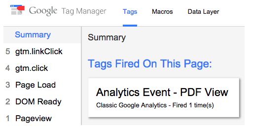 PDF view tag firing in Google Tag Manager
