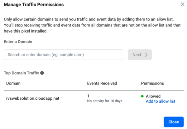 Manage Traffic Permissions