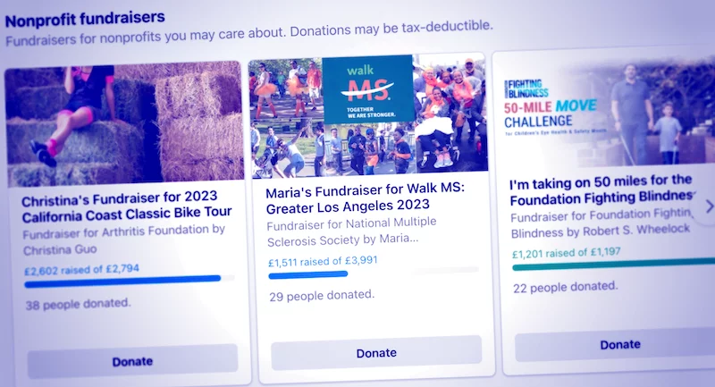 Metas fundraising tool changes Facebook Fundraisers now charged donation payment processing fees