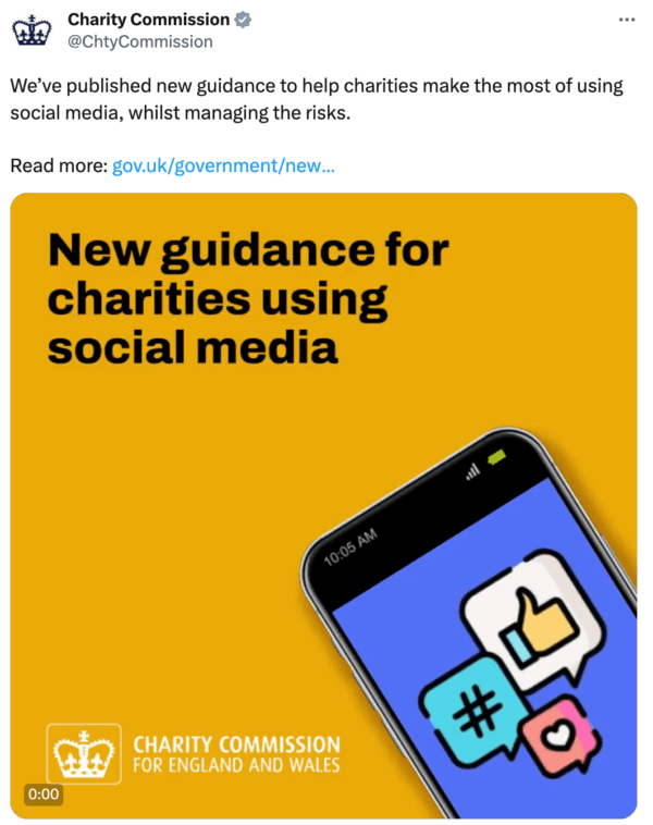 Charity commission guidance on social media